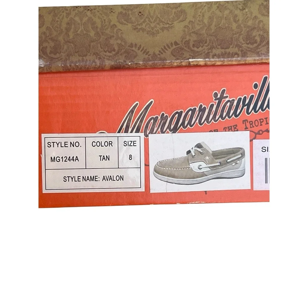 Margaritaville Boat Shoes Size‎ 8 Women's (6.5 Men's) Leather Upper Lace-up